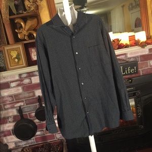 🔷Apt 9 Modern Fit Button Down Blue Checked Shirt